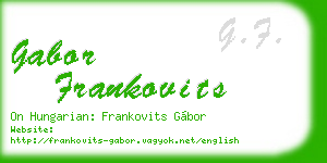 gabor frankovits business card